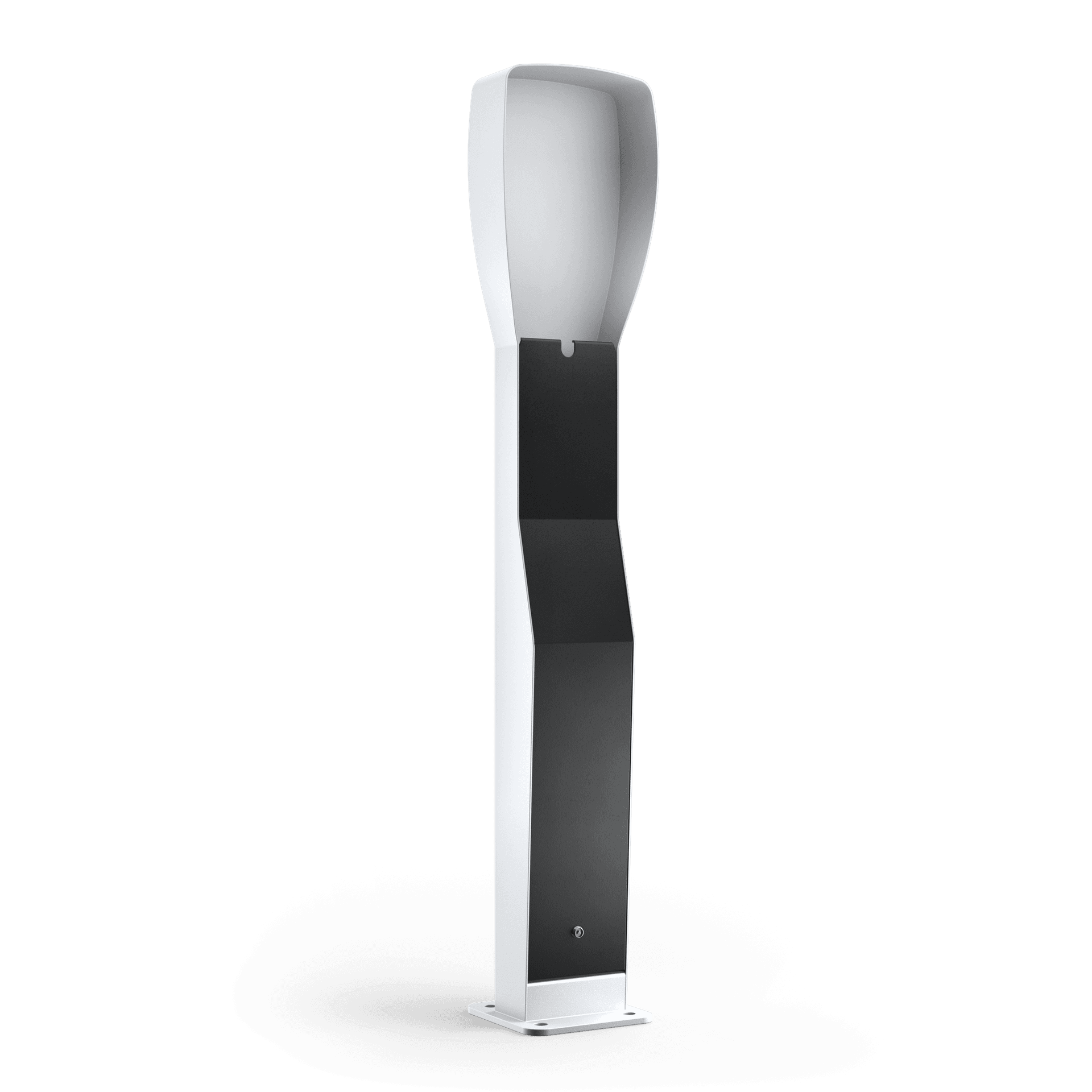 Zaptec singel Premium Column, laddstolpe i grå och svart för en Zaptec Pro laddbox