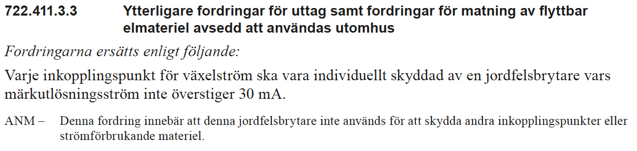 utdrag ur text om elinstallation